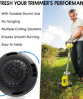 Replacement Weed Eater Head For Kobalt 80V 40V And 24V Cordless Trimmers being used in yard work