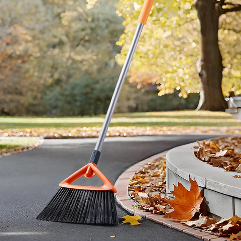 Commercial Grade Outdoor Broom With Stiff Bristles For Patios Garages Decks And Outdoor Kitchens Heavy Duty Sweep For Leaves Weeds