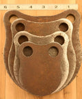 Rifle-Rated 1/2 Inch AR500 Steel Gong Targets 4 Pack with sizes 3, 4, 5, 6 inch, CNC Plasma Cut and Water Cooled, front view