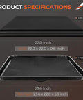 Heavy Duty Transmission Drain Pan With Three 22 Inch Anti Splash Pads Large Capacity Oil And Coolant Change Pan specifications