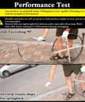Performance test of Heavy Duty Drain Auger And Professional Sewer Snake Tool showing Manganese steel bending while maintaining shape