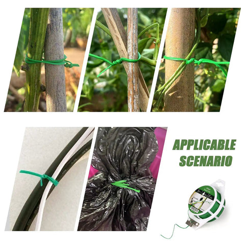 Sturdy Green Garden Wire With Cutter For Plant Ties And Support 492 Feet Long Indoor Outdoor Use Durable Green Coated Wire