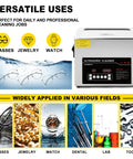 Pro Grade Straight Up Ultrasonic Cleaner With 6 Liter Digital Tank for cleaning glasses, jewelry, and lab tools.