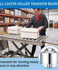 4 Pack 1 Inch Heavy Duty Steel Ball Transfer Bearings Rollers for workbenches and conveyor setups, 390 lb per unit