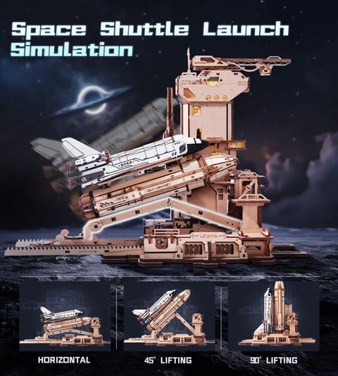 Space Shuttle Dynamic Launch Base With Motorized Lift And LED Light Effects 1 To 420 Scale Collectible Building Kit For Immersive Mission Play With Realistic Launch And Recovery Simulation
