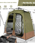 Portable Camping Shower Tent Deluxe Privacy Shelter With Two Rooms And Floor Drain Pop Up No Tool Setup For Beach Camp Hiking