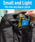 On The Go Tech Wipes Pack Of 3, 25 Count Each, Travel Size Skin Safe Clean For Screens Phones Keyboards Monitors TVs And More shown being placed in backpack pocket