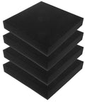 Stacked high density foam inserts for packaging and tool boxes, heavy duty polyurethane padding for office and shipping supplies.