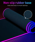 Rolled RGB Gaming Mouse Pad With Led Lights Large Size Big Mouse Mat For Pro Gamers And Casual Players Featuring 14 Lighting Modes