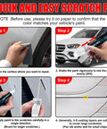 Steps for using Mercedes Benz Black 040 9040 Touch Up Paint Color Matched For Mercedes Cars No Fuss 2 In 1 Scratch Repair Pen