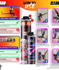Mega Size Spray Foam Insulation Kit With Eighteen Thirty Ounce Cans Of Expanding Foam Sealant Spray setup guide for foam gun usage.