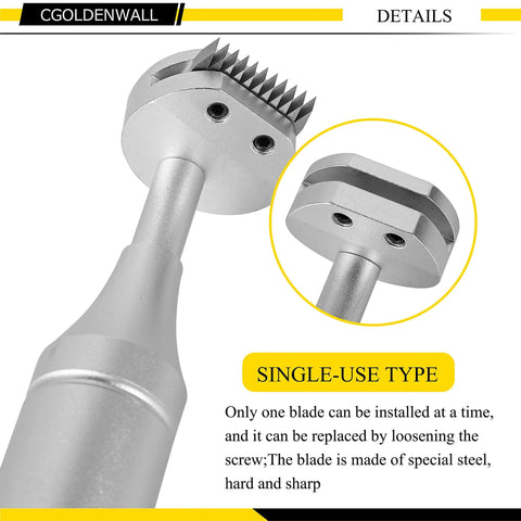 Cross Hatch Adhesion Tester Kit With 1mm 2mm 3mm Blades, Cross Cut Tester, detail of a single-use blade attachment shown