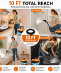 Jarguuo 1500W Handheld Steam Cleaner Boasts Rapid 15 Second Heat Up With 221 Degree High Temp Steam For Effortless Grease Removal Featuring Six Adjustable Settings And Etl Approval Making It The Ultimate Tough On Mess Cleaning Companion For Busy Homes in different settings including kitchen, bathroom, living room, and car interior.