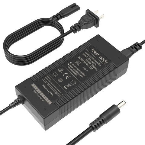 54.6V Smart Charger For 48V Lithium Batteries With UL Certification Fast Charging Multi Safety Protection Worldwide 100 To 240VAC 13S Compatible DC 5.5 By 2.5 Or 2.1mm Connector Perfect For Electric Bikes And Scooters
