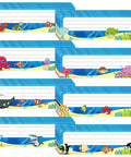 40 Pieces Sea Themed Flat Name Plates For School Desks Ocean Life Theme With Colorful Sea Animal Labels Self Adhesive Desk Tags