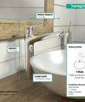 Low Flow Single Handle Tall Bathroom Sink Faucet Chrome Water Saving Modern Design 3 Hole Compatible Or Single Hole Install