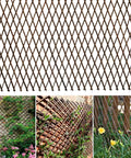 Expandable Willow Lattice Fence Panel Plant Support Garden Trellis For Climbing Vines Ivy Roses Cucumbers Clematis Outdoors Yard 36x92 Inch 1 Piece