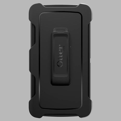 Heavy Duty Case For LG V10 Delivering Totally Bombproof Impact Defense With Built In Screen Guard Belt Clip Holster Kickstand And Fully Sealed Dust Ports In Black, showing top view with belt clip.
