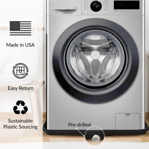 Heavy Duty Washing Machine Drain Pan With One Inch Drain Adapter Included For Leak Proof Floor Protection In Rust Resistant Plastic 30 Inch By 32.5 Inch By 1.75 Inch One Pack under washing machine