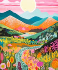 Diamond Painting Kit For Adults Beginners Mountain Flower DIY Diamond Art Set 16x12 Inch Canvas