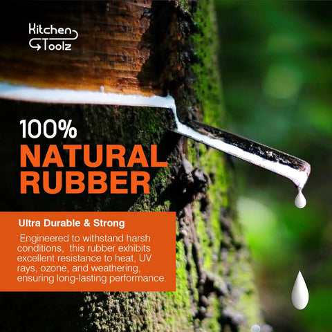Image showing extraction of 100% natural rubber used in Heavy Duty Rubber Bungee Cords With Hooks, 24 Inch Adjustable, 50 Pack