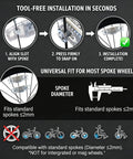 Installation guide for Rechargeable 9 Color LED Bicycle Spoke Lights With 21 Modes And Motion Sensor Auto On Off Waterproof Night Riding Gear