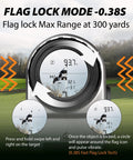 No-Brainer Pro Grade Golf Rangefinder With Slope Switch, Flag Lock And Vibration, 1500 Yard Range, 7X Magnification shown in use