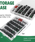 Waterproof Automotive Electrical Connector Kit With 376 Pieces 25 Kits 1 2 3 4 6 Pin Male And Female Plugs in storage case