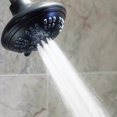 6 Function Luxury Shower Head With High Pressure Boost And Adjustable Wall Mount Anti Clog Nozzles For Low Flow Showers 2.5 GPM Oil Rubbed Bronze