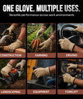 12 Pair Large Leather Work Gloves Tough-As-Nails Heavy Duty For Industrial And Residential Jobs in various work scenarios