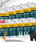 Heavy Duty Concrete Crack Filler And Cement Repair Paste With Self Leveling Formula and High Elasticity Waterproof Caulk for Driveway Walkway Patio Fixes in a 10 pack with application tools.
