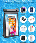 Beefy Capacity Floating Waterproof Phone Pouch For iPhone 17 16 13 12 11 Pro Max And Galaxy S22 S21 Dry Bag with accessories