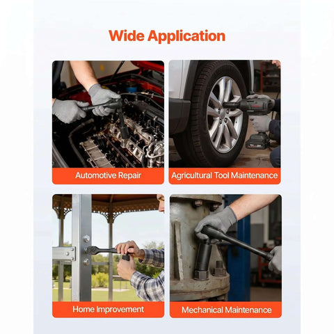 Heavy Duty 3/8 Inch Drive Impact Socket Set With Extensive 64 Piece 6 Point Cr-V Deep And Shallow SAE Metric Kit Plus Extension Bars For Tough Job Site Wrenching And Auto Repair Hacks used for automotive, home and mechanical maintenance
