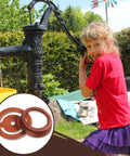 Two Set Leather Pitcher Pump Repair Kit With Leather Lower Valves And Leather Cups for spout hand press in garden scene