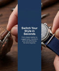 Hands using Stainless Steel Watch Band Pin Replacement Kit With Quick Release Spring Bars to swap watch bands