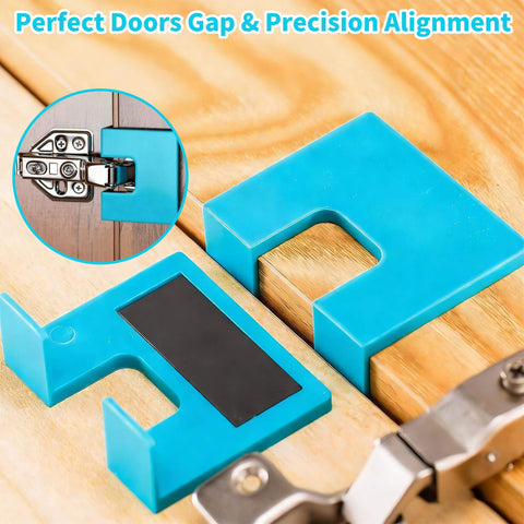 Adjustable Door Hinge Jig For Quick Installations And Precise Hinge Cutting, Magnetic Alignment Template With A 2Mm Groove