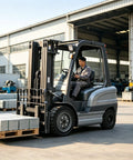 Heavy Duty Electric Forklift For Warehouse Logistics And Dock Loading Featuring Ride On Setup and No Sweat Pallet Handling.