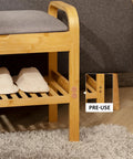 2000 Piece Self Adhesive Felt Furniture Pads 3 8 Inch Round Cabinet Door Bumpers on bamboo bench leg in home setting.