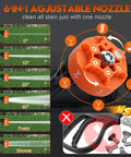 Cordless Handheld Washer With Brushless Motor, 6000mAh Battery Operated Car Washer, 6 In 1 Nozzle Foam Cannon detail view