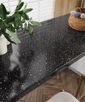Black Granite Peel And Stick Contact Paper 36 X 160 Inch Waterproof Self Adhesive Vinyl on a kitchen countertop