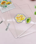 Must Have Four Transparent Acrylic Cutting Pads Set For 6.5 Inch Die Cutting Machines, 0.12 Inch Thick, 8.85x6.1 Inch Size shown