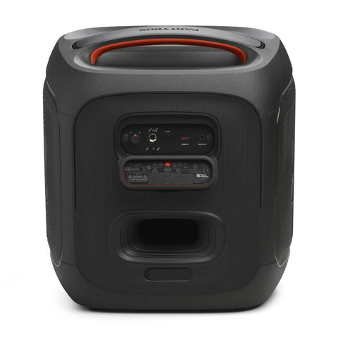 Back view of Encore Essential 2 Portable Party Speaker With AI Sound Boost Battery Powered Up To 15 Hours Of Playtime IPX4 Splash Proof