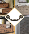 4 Pack Antique Bail Drop Drawer Pulls 158mm Overall Length With 128mm Hole Center Spacing Vintage Bronze Dresser Handles for Cabinets