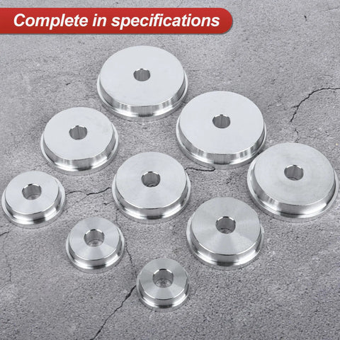 All In One Bearing Race And Seal Driver Set With 9 Adapters And 5.5 Inch Handle For Easy Axle Seal Install Includes 9 Collar Discs
