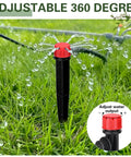 80 Pack Drip Irrigation Emitters With Adjustable 360 Degree Water Flow For One Quarter Inch Tubing Sprayer on grass