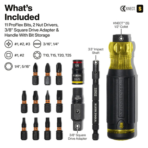 Tough As Nails 16In1 Hybrid Screwdriver Featuring Heavy Duty Rare Earth Magnet And Impact Rated Nut Driver Head For Versatile Workshop Builds And Job Site Hustle with 11 bits and adapter