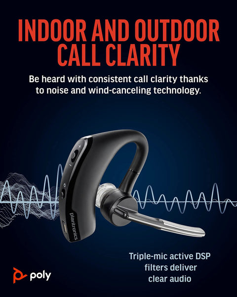Single Ear Bluetooth Headset With Noise Canceling Microphone for crisp calls featuring ergonomic design and controls