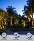 Garden illuminated by Eight Pack Dimmable LED Landscape Spotlights Outdoor Low Voltage 12 To 24V AC DC Wall Wash Lights