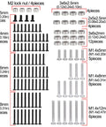 Axial 120Pcs RC Screw Kit With Bearings For SCX30 Crawler Upgrade Set Beefed Up Pro Grade Stainless Steel M1 M1.4 M2 Hardware
