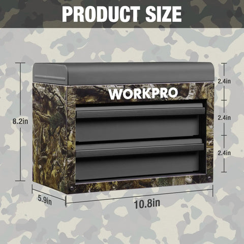 Compact Metal Mini Workbox With Two Smooth Glide Drawers And Secure Top Lid For Slick Job Site Organization Rock Solid Hardware Storage And Grab And Go Convenience